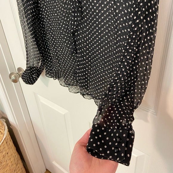 Sezane Capucine Silk Polka Dot Blouse - Picture 10 of 10